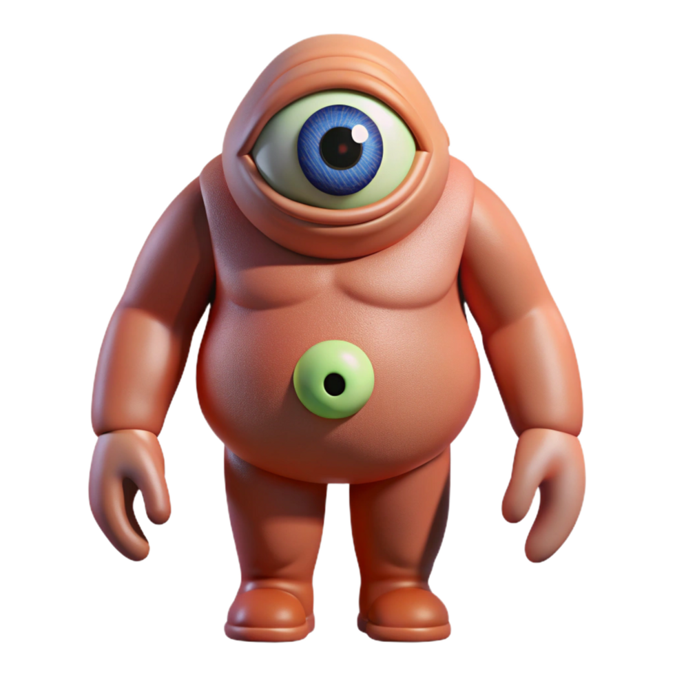 majestic acclaimed Cyclops, giant with one eye. NO BACKGROUND with Transparent Background. png
