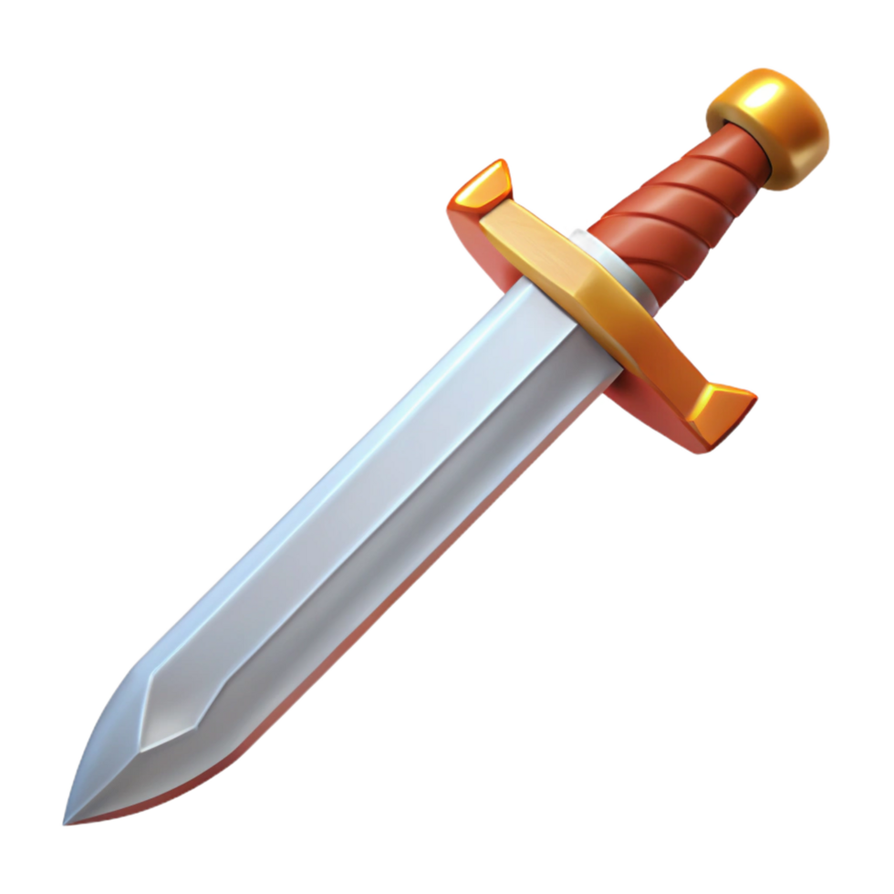 signature mid-century Excalibur, King Arthur's sword. NO BACKGROUND with Transparent Background. authentic png