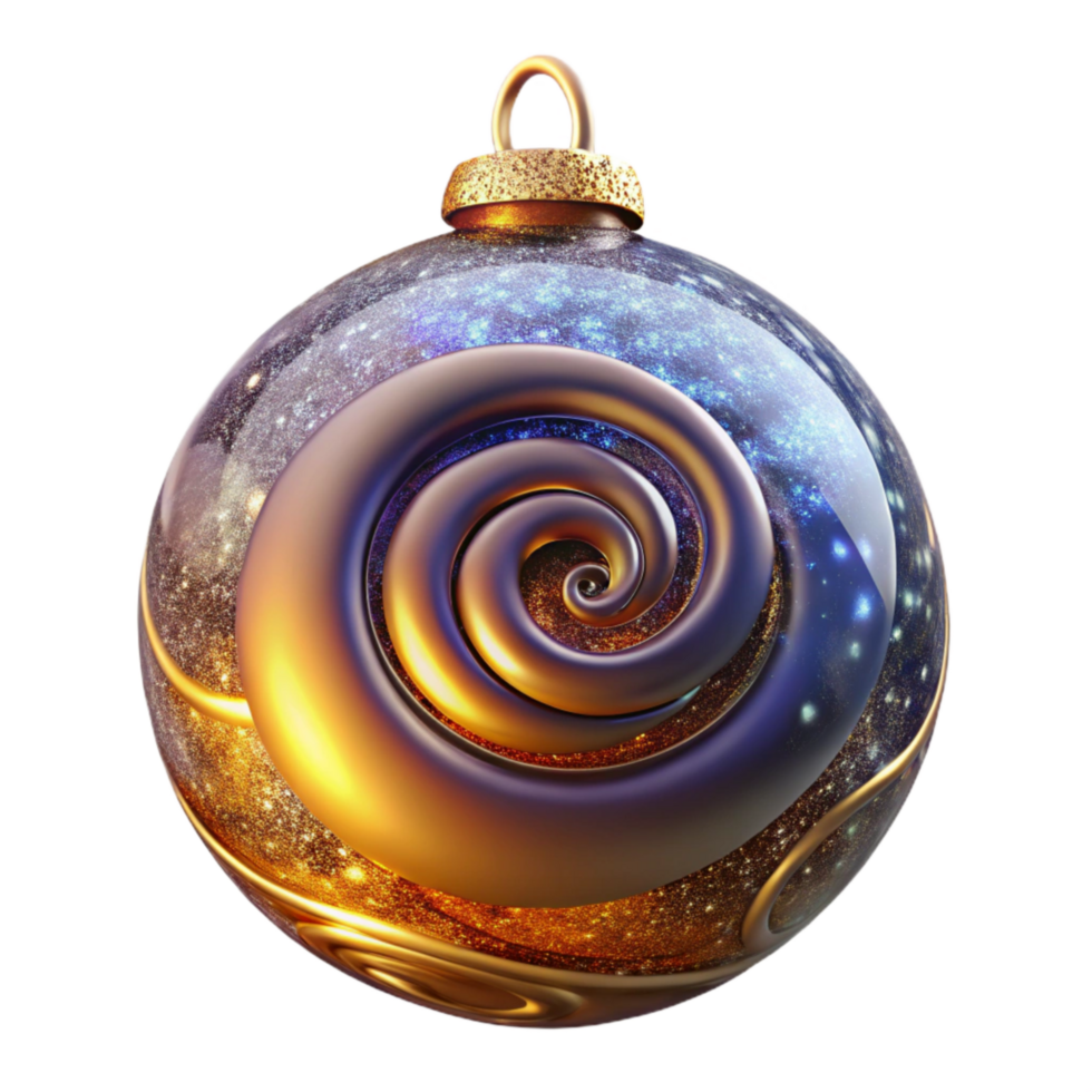 stunning vintage Glass Blown Ornament Spiral Design Transparent Element detailed png