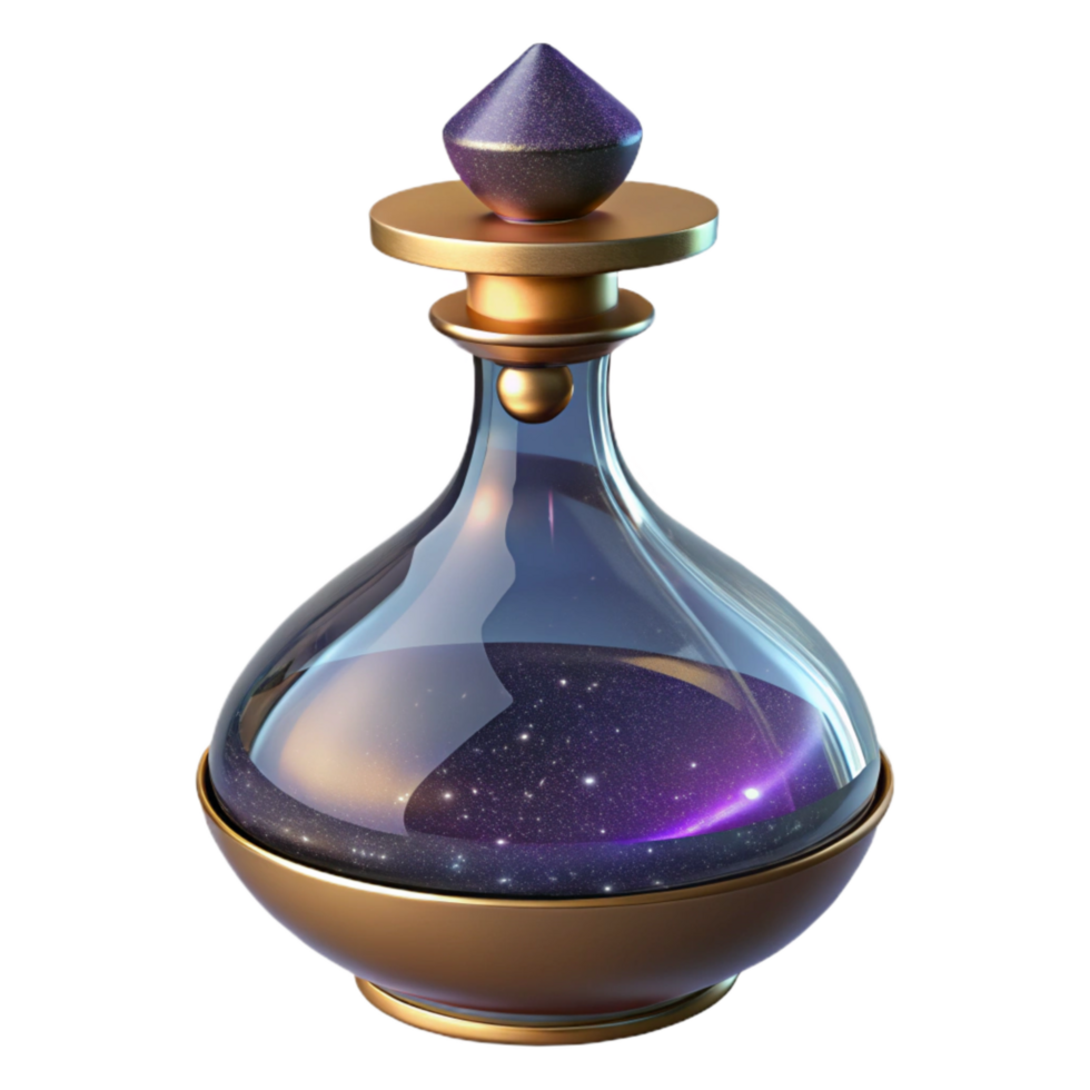 impressive artistic Glass Decanter with Stopper Elegant Design Isolated on Transparent Background detailed png