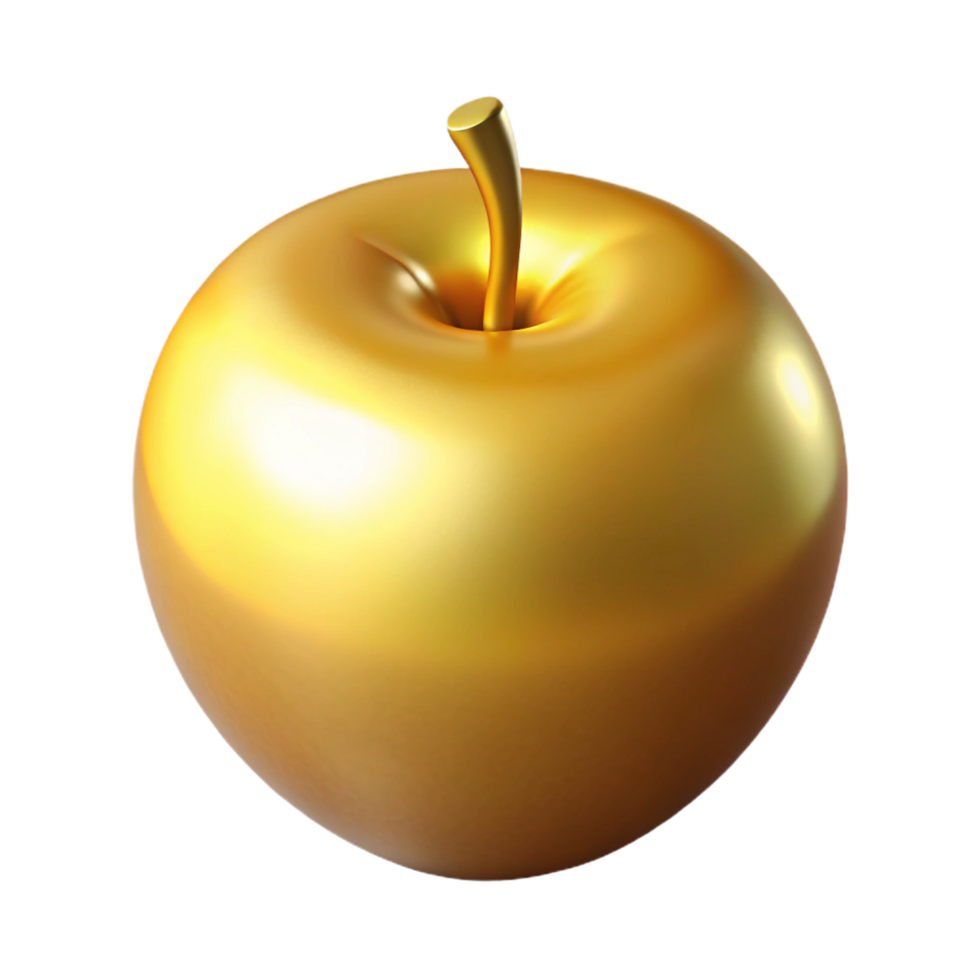 dramatic stunning Golden Apple of Discord. NO BACKGROUND with Transparent Background. gallery standard png