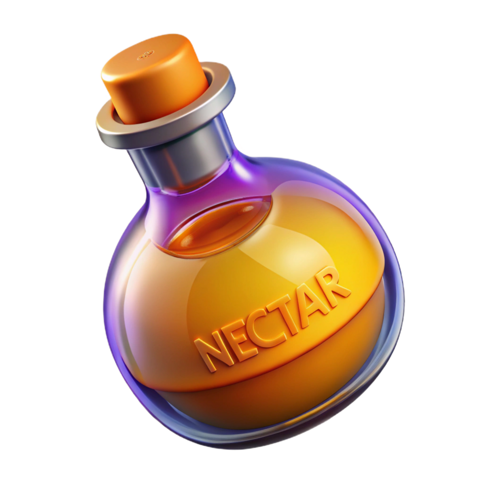 remarkable art deco Nectar, drink of the gods. NO BACKGROUND with Transparent Background. sharp png