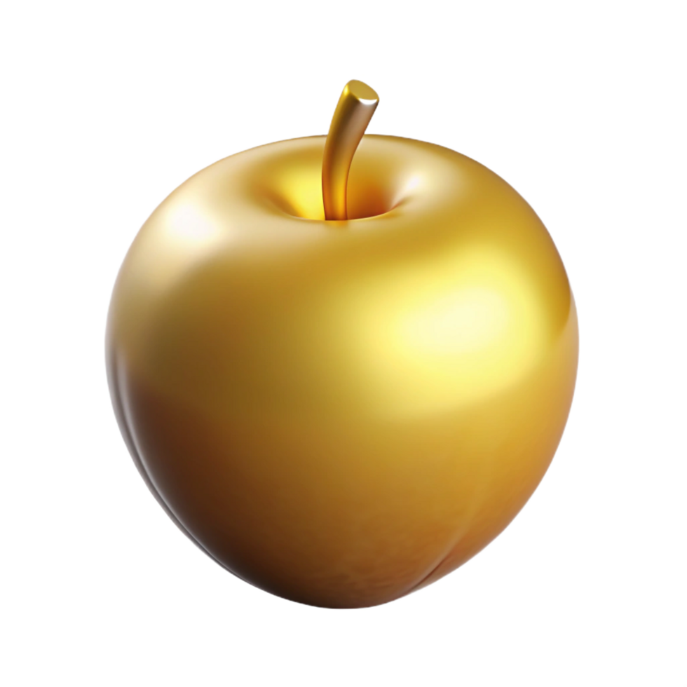 memorable contemporary Golden Apple of Discord. NO BACKGROUND with Transparent Background. impeccable png