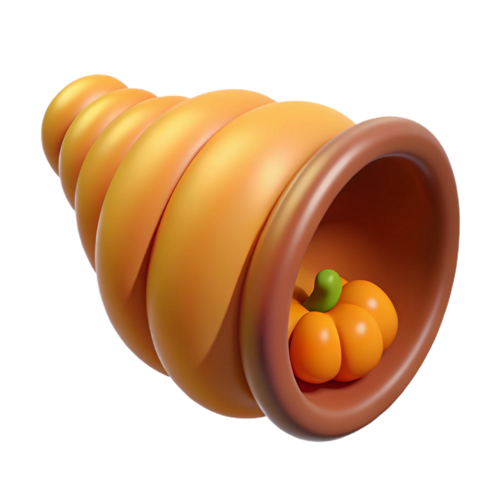 fascinating remarkable Cornucopia, horn of plenty. NO BACKGROUND with Transparent Background. png