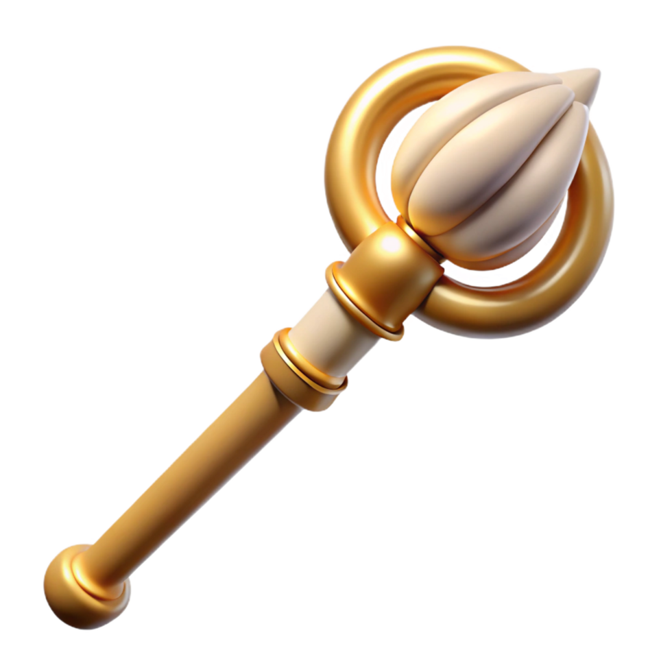 memorable nordic Thyrsus, staff of Dionysus. NO BACKGROUND with Transparent Background. detailed png