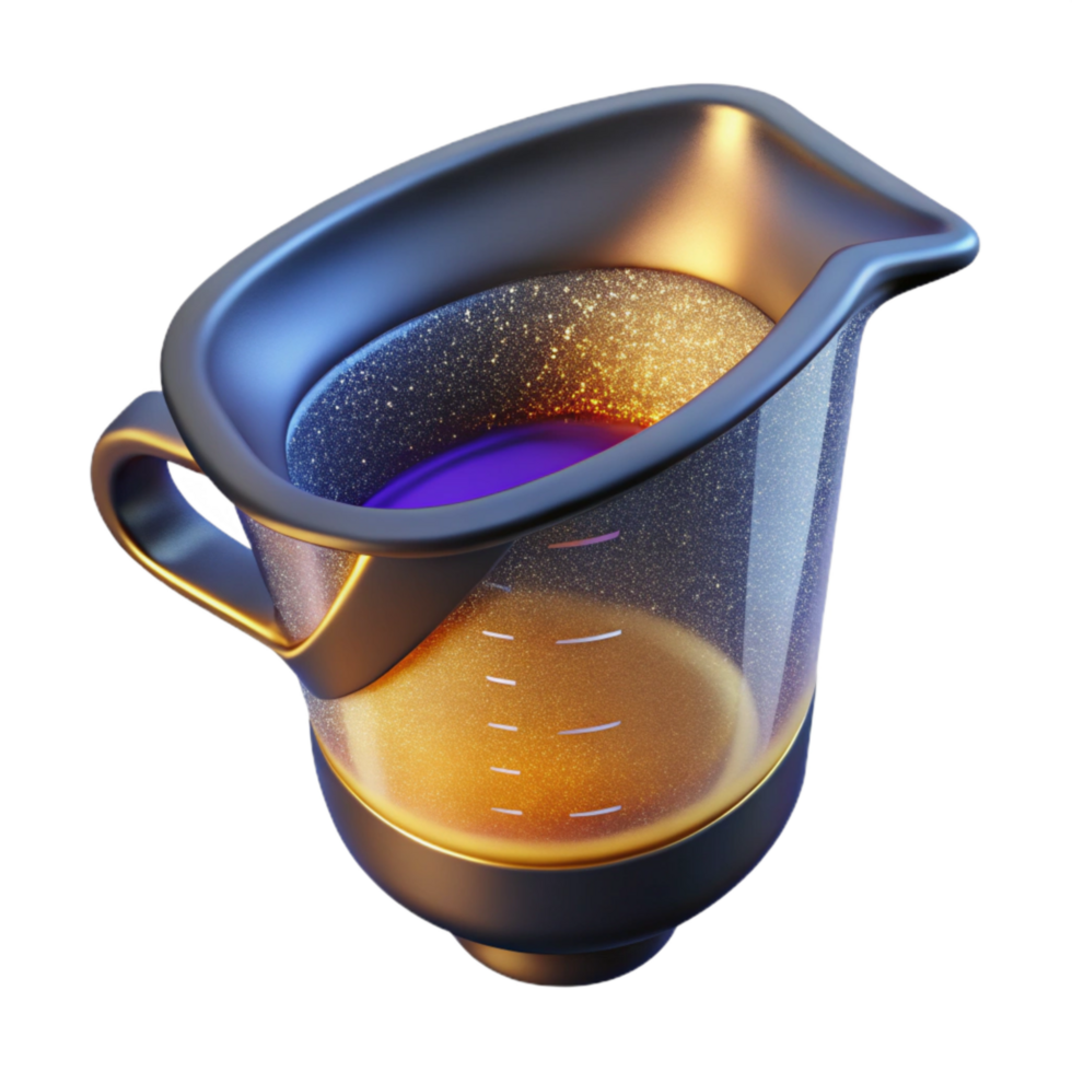 extraordinary rustic Glass Measuring Cup with Graduations Angled View Cutout authentic png