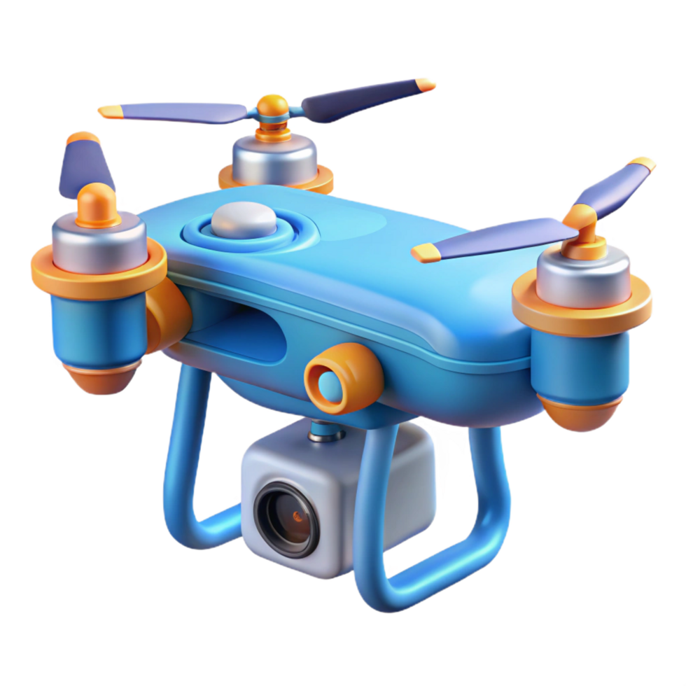 glorious rustic Drone with camera attached NO BACKGROUND with Transparent Background. handcrafted png