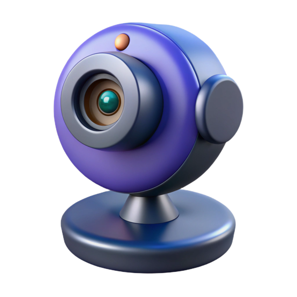 glorious dynamic organic Webcam with privacy cover closed NO BACKGROUND with Transparent Background. refined png