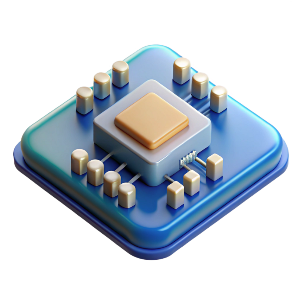 extraordinary artistic Circuit board with microchips NO BACKGROUND with Transparent Background. top-tier png