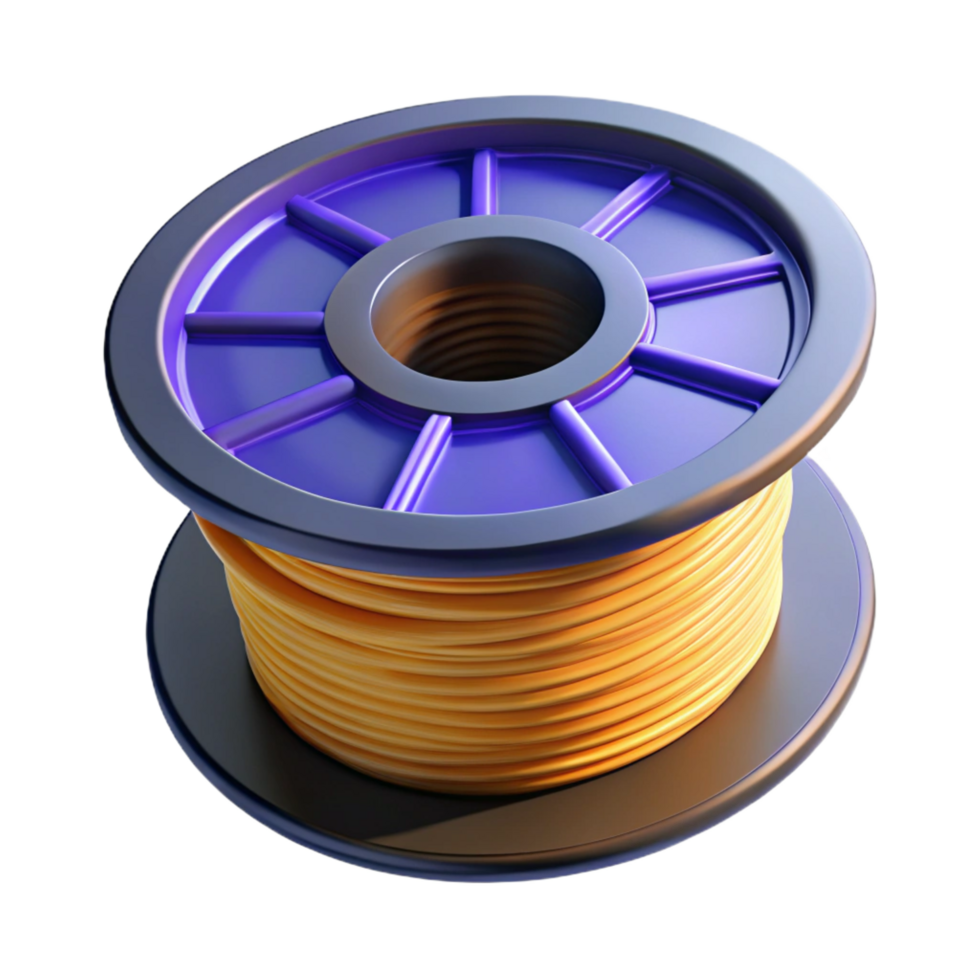 peaceful immaculate 3D printer filament spool NO BACKGROUND with Transparent Background. precision png