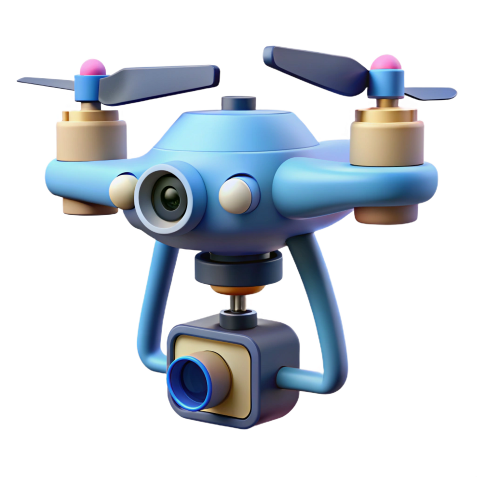 immaculate dynamic geometric Drone camera gimbal NO BACKGROUND with Transparent Background. artisan png
