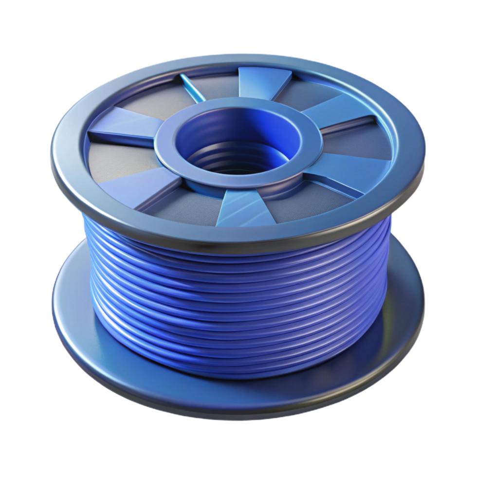 exquisite mid-century 3D printer filament spool NO BACKGROUND with Transparent Background. exclusive png