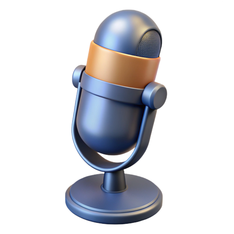 stunning dynamic vintage Condenser microphone NO BACKGROUND with Transparent Background. premium png