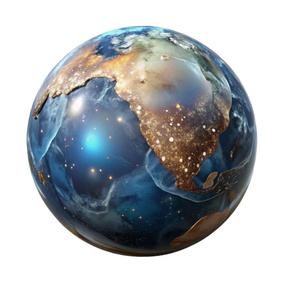 dramatic modern Globe with Transparent Oceans Cutout exclusive png