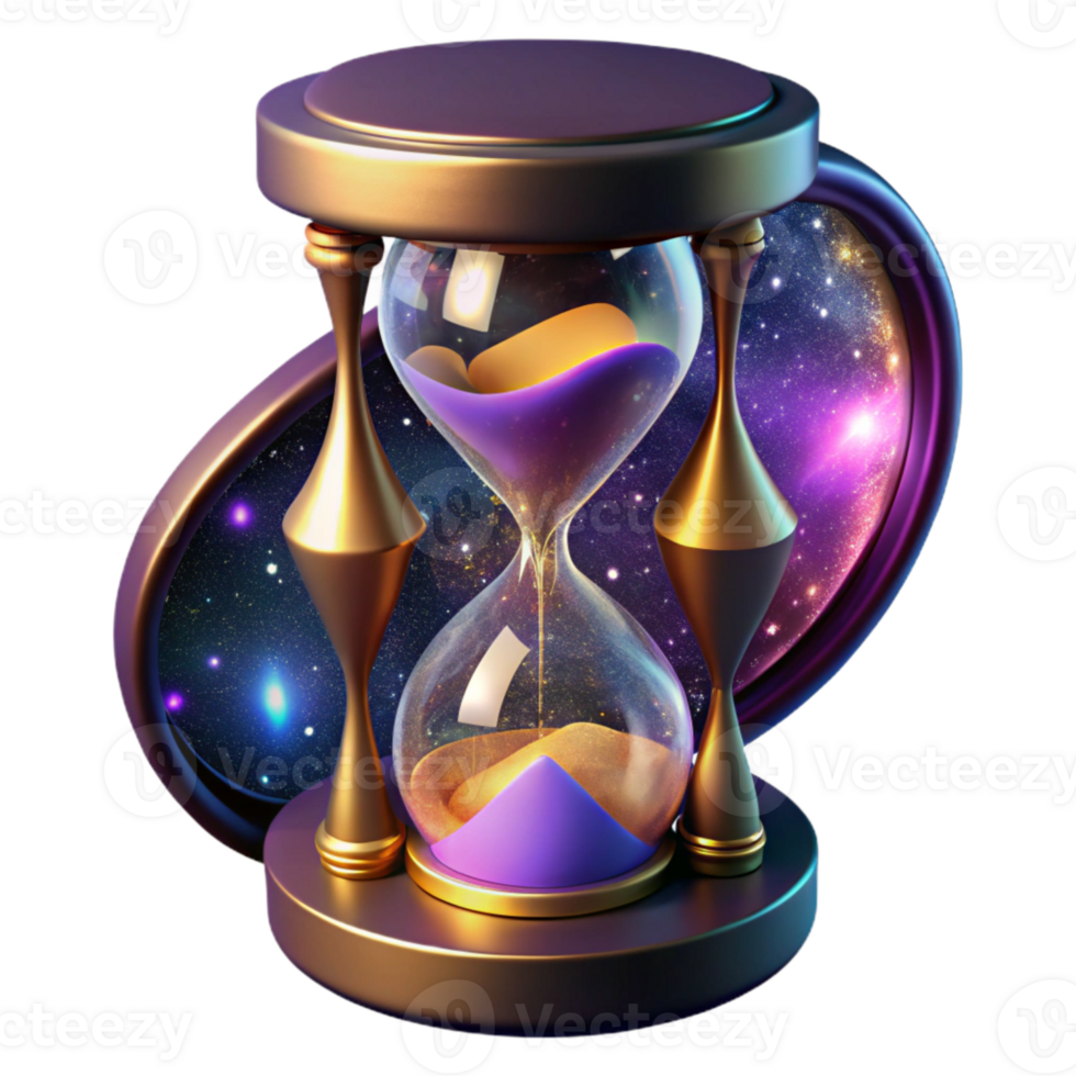 dramatic rustic Glowing Hourglass in Dark Room Cutout original png