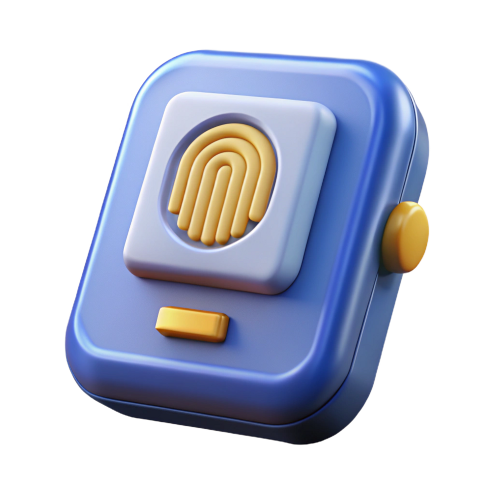 splendid rustic Biometric scanner NO BACKGROUND with Transparent Background. genuine png