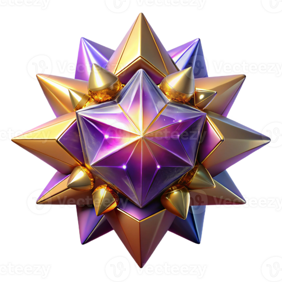 extraordinary artistic Glowing Kaleidoscope Gradient Isolated authentic png