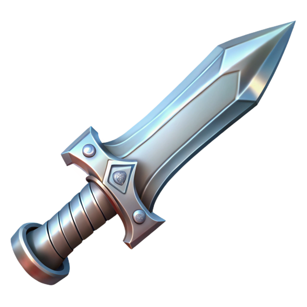 passionate spectacular A single, gleaming silver sword with intricate elven runes, NO BACKGROUND with Transparent Background. original png