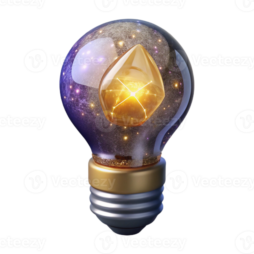 beautiful abstract Glowing Lightbulb Energy Efficiency Transparent high quality png