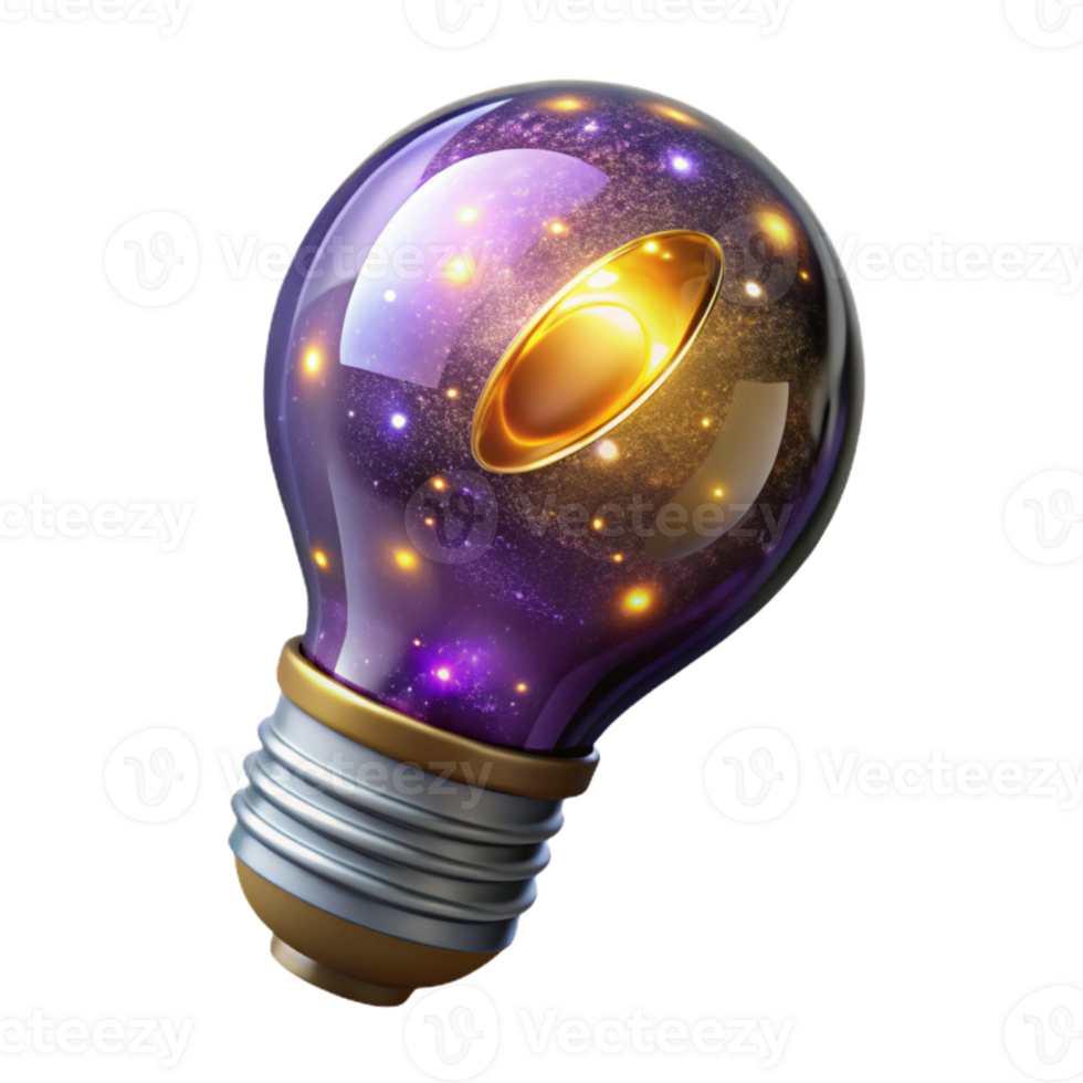 wonderful abstract Glowing Lightbulb Idea Concept Cutout Isolated genuine png