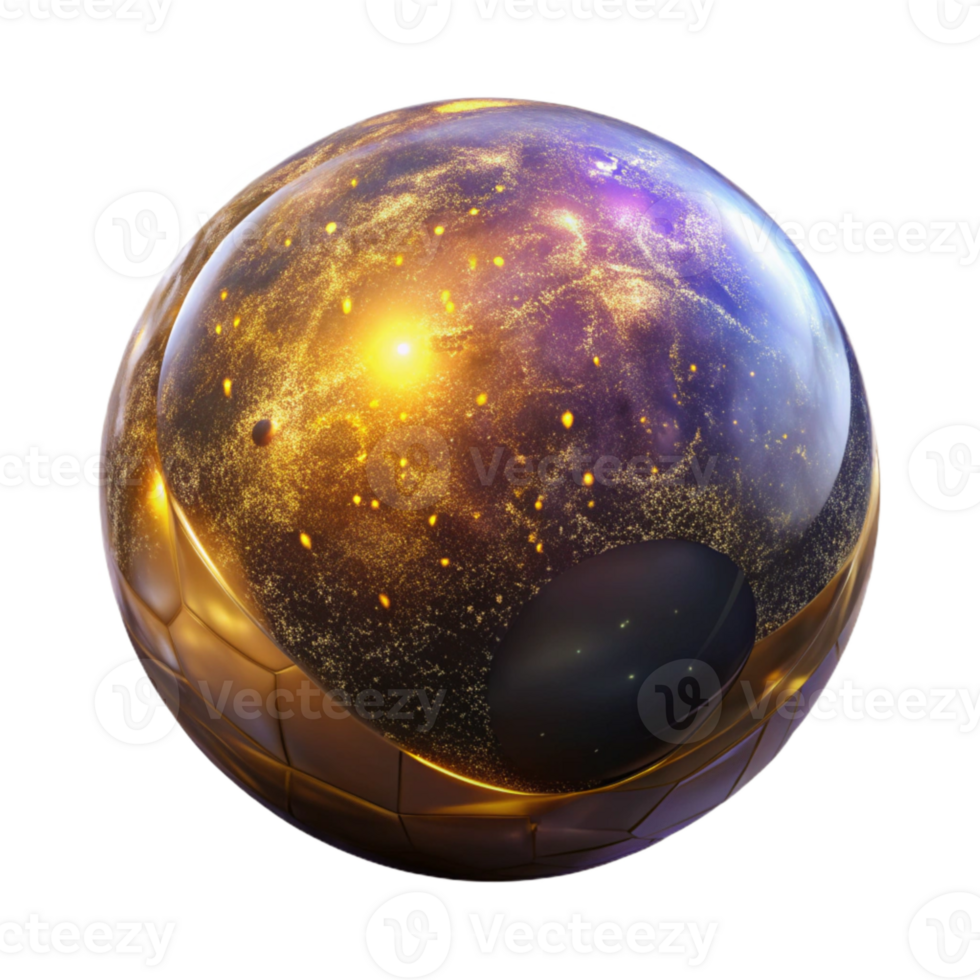 extraordinary creative Glowing Orb 3d Render Isolated on Transparent Background high resolution png