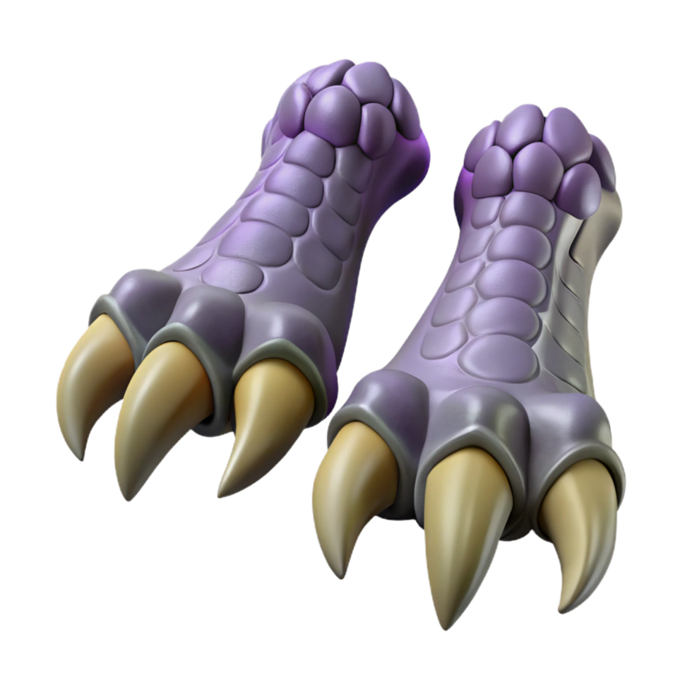 fascinating traditional A pair of clawed dragon feet, NO BACKGROUND with Transparent Background. original png