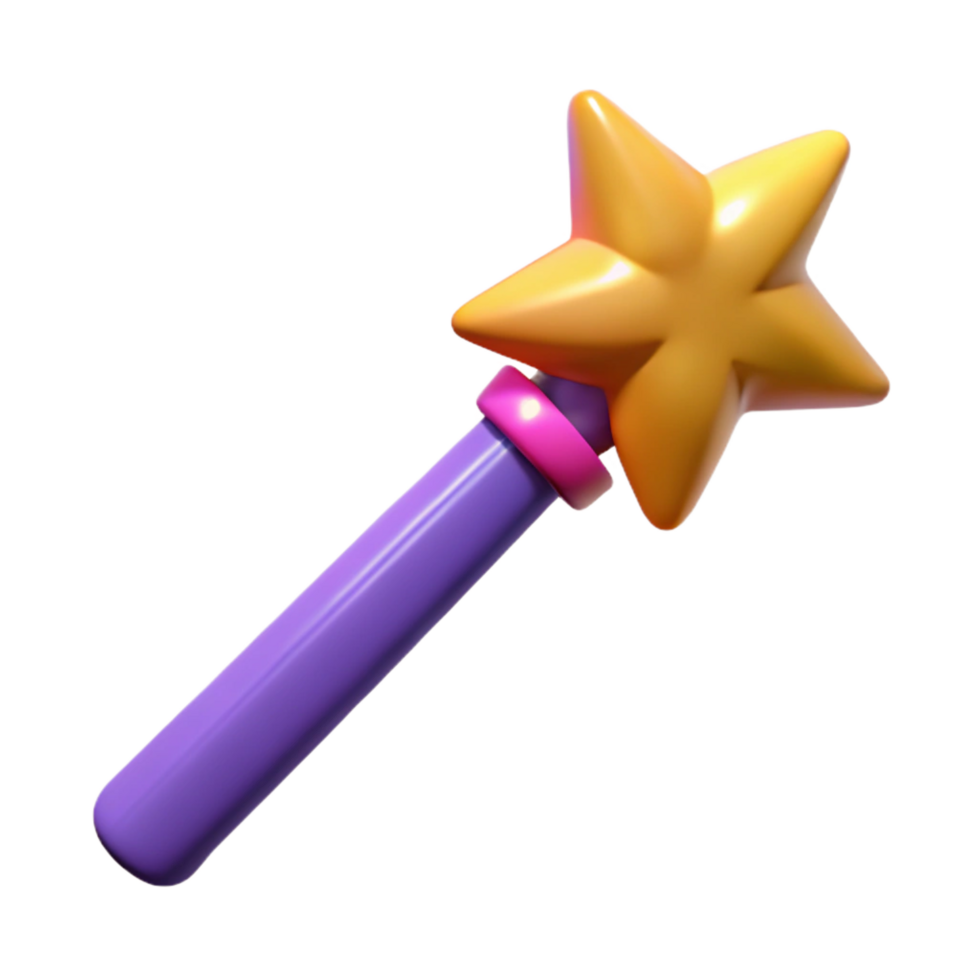 hypnotic mysterious avant-garde A stylized illustration of a magic wand with a star on the end, NO BACKGROUND with Transparent Background. flawless png