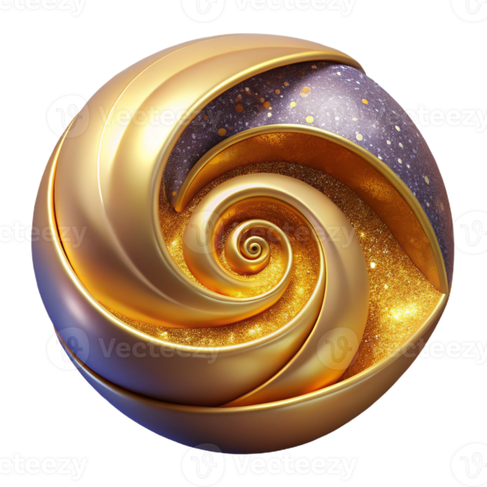 impressive creative Golden Ratio Spiral Design Isolated high resolution png