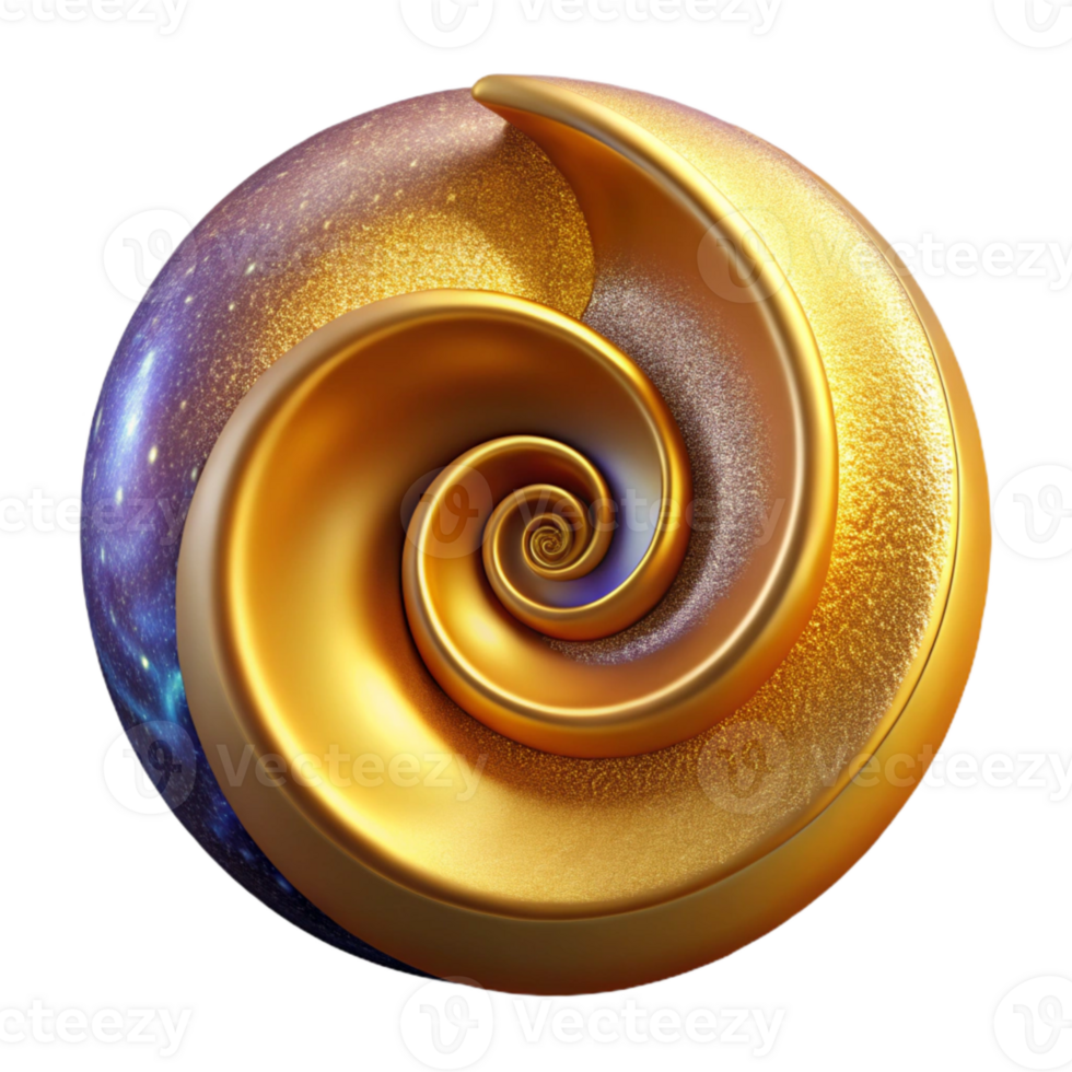 magnificent classic Golden Ratio Spiral Cutout Elegant Design Isolated Element high resolution png
