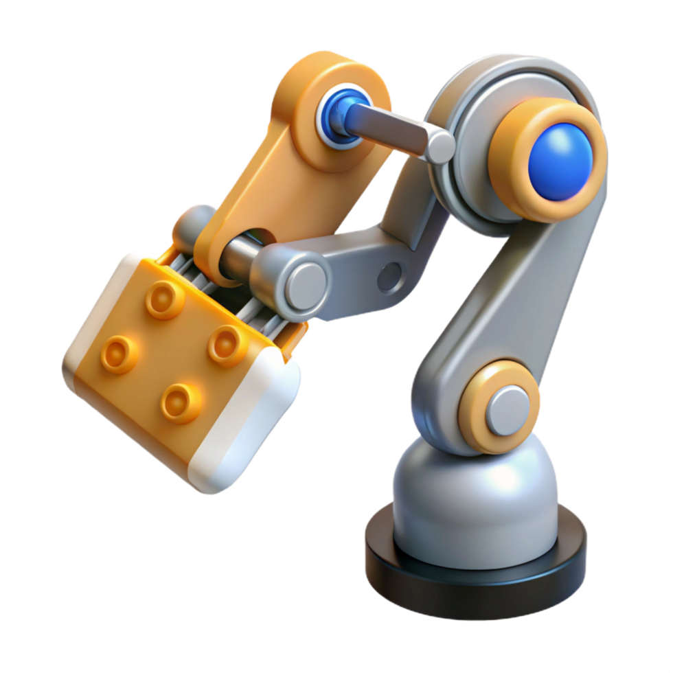 immaculate signature Robot arm holding a circuit board NO BACKGROUND with Transparent Background. png