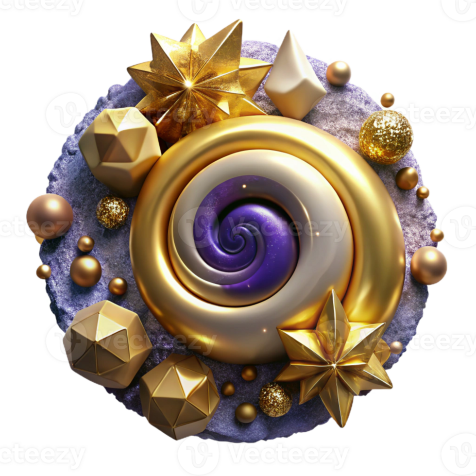 magnificent abstract Golden Spiral Growth Animation Isolated Element high resolution png