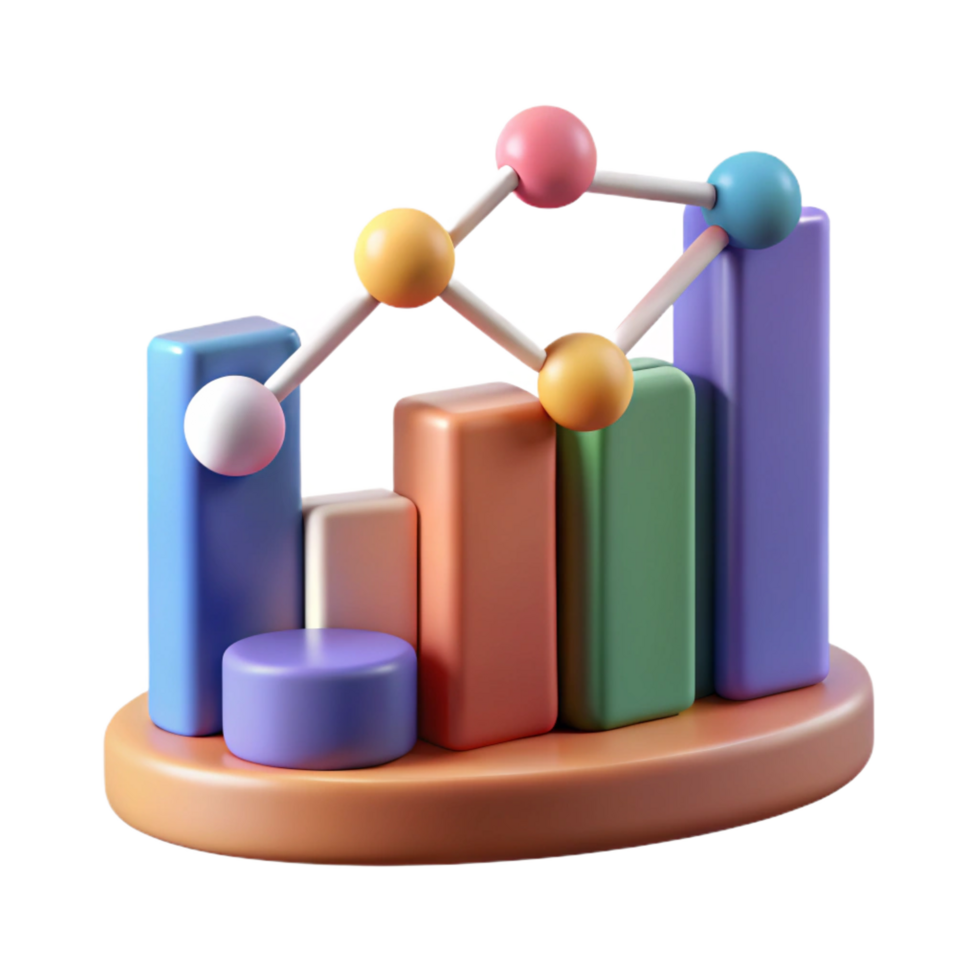 nostalgic spectacular Big data analytics graph NO BACKGROUND with Transparent Background. flawless png