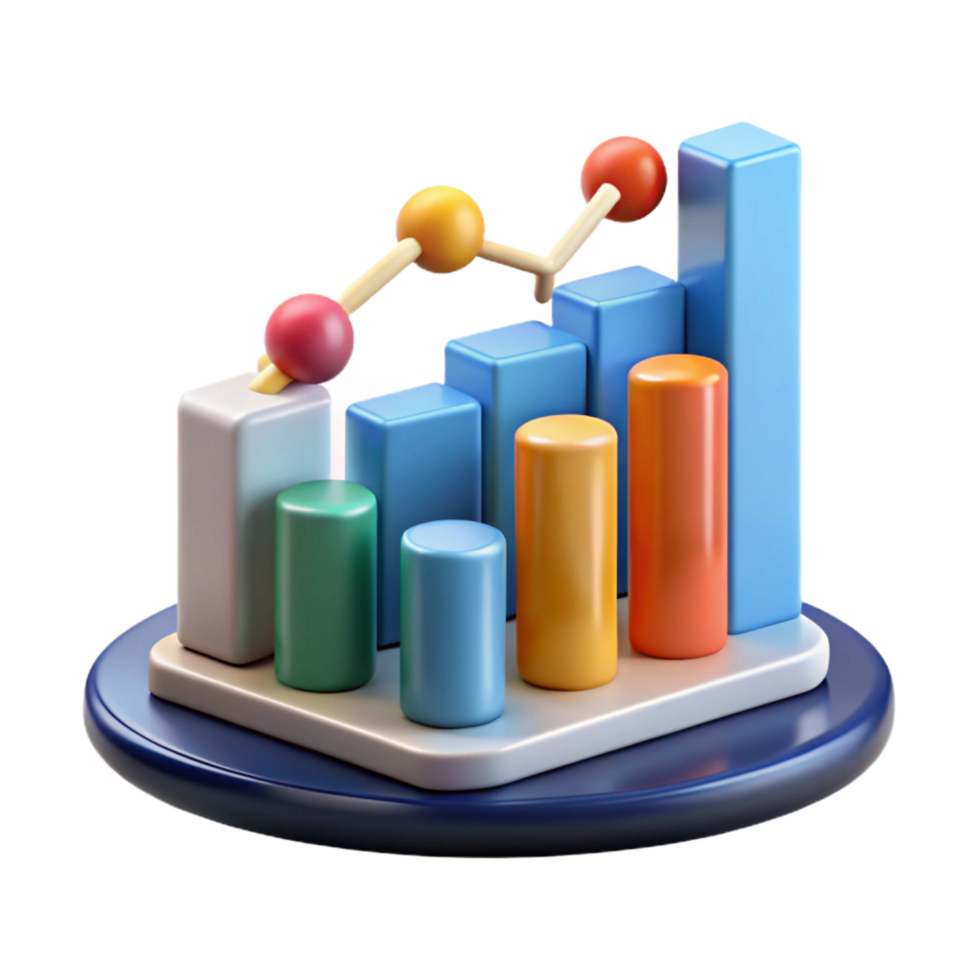 notable contemporary Big data analytics graph NO BACKGROUND with Transparent Background. masterfully captured png