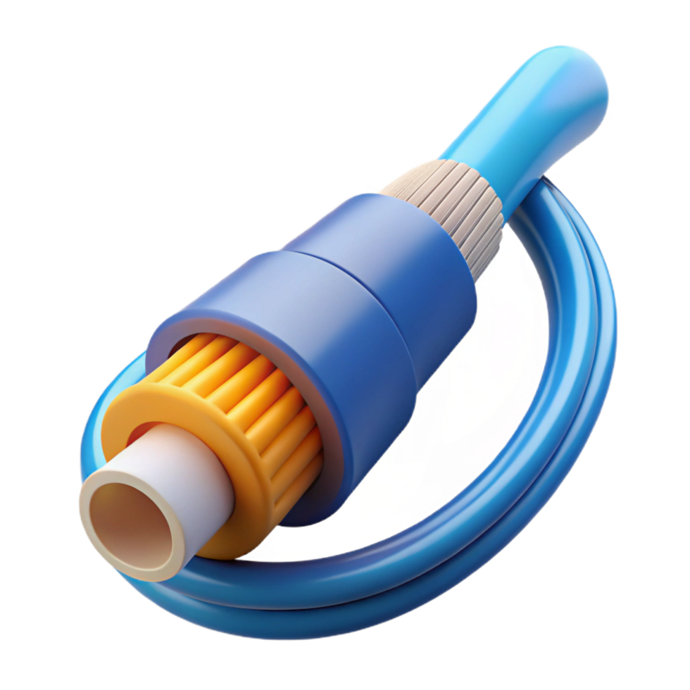 dramatic sumptuous Fiber optic cable transmitting data NO BACKGROUND with Transparent Background. artisan png