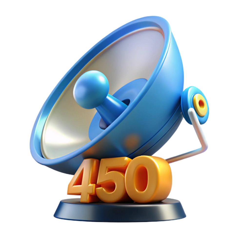 standout surreal Satellite dish receiving signal NO BACKGROUND with Transparent Background. museum quality png