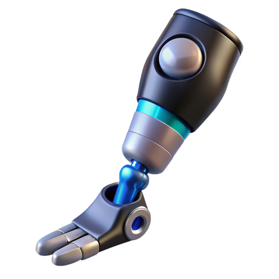 passionate beautiful Prosthetic limb with advanced technology NO BACKGROUND with Transparent Background. genuine png