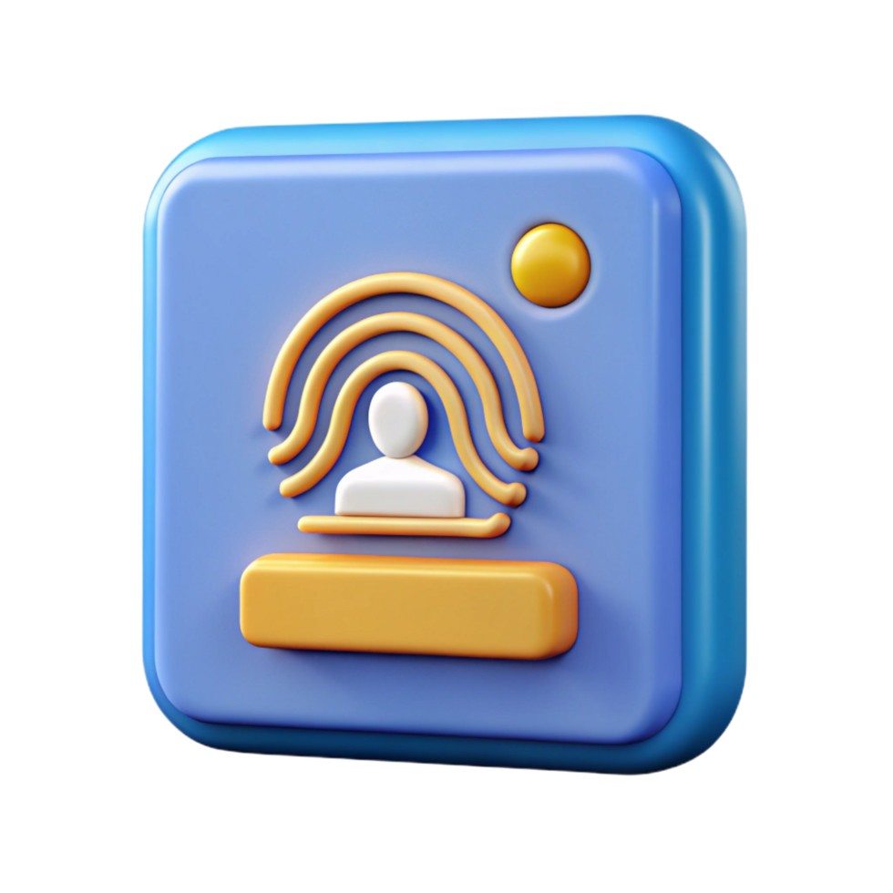 inspired industrial Biometric identification system NO BACKGROUND with Transparent Background. high resolution png