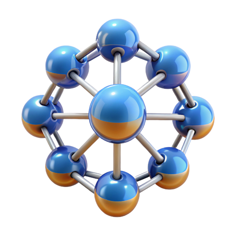 striking coveted Nanotechnology particle diagram NO BACKGROUND with Transparent Background. png