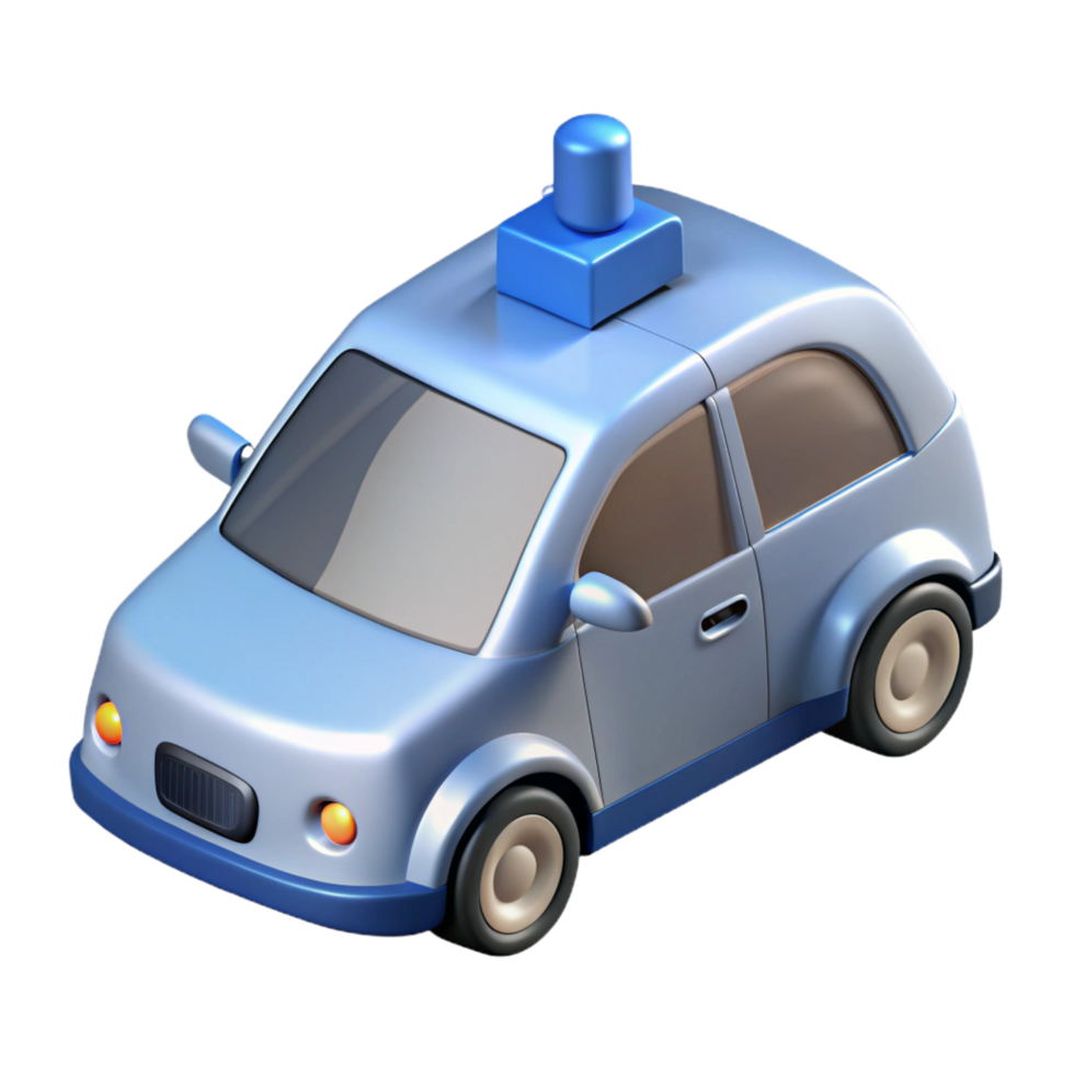 elegant mysterious art deco Self-driving car with sensors NO BACKGROUND with Transparent Background. flawless png