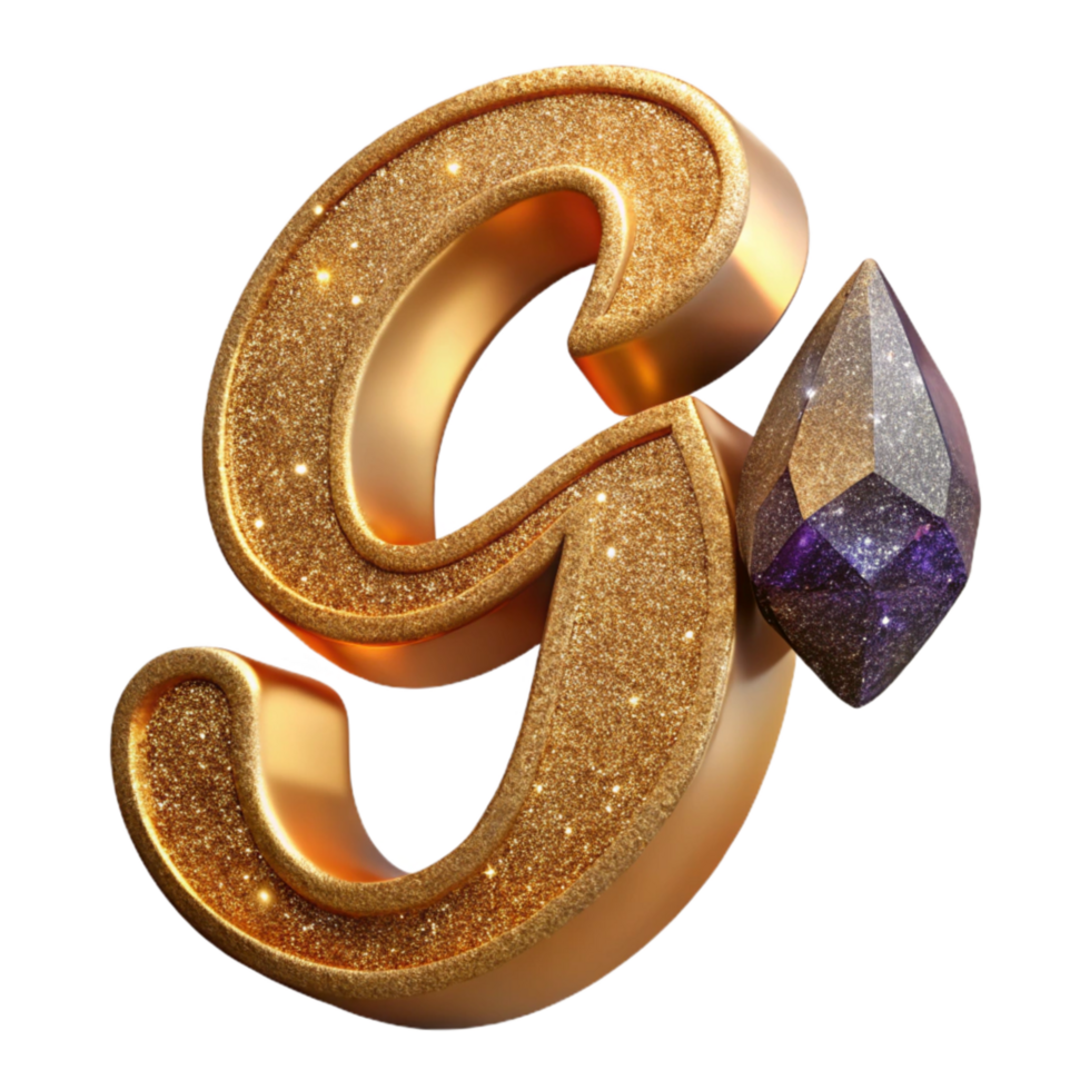 magnificent classic Gold Script Font Letter G Cutout exclusive png