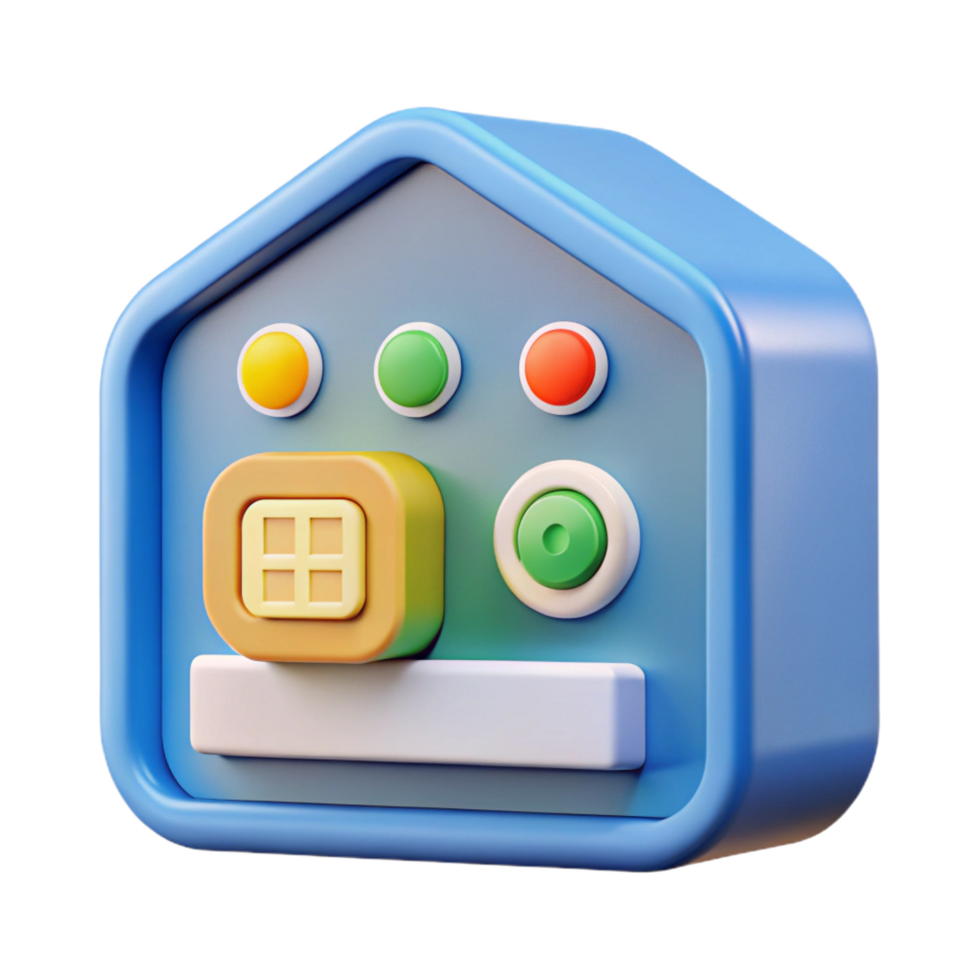 stunning traditional Smart home control panel NO BACKGROUND with Transparent Background. ultra HD png