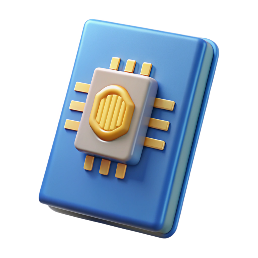 sumptuous mid-century Biometric passport with embedded chip NO BACKGROUND with Transparent Background. genuine png