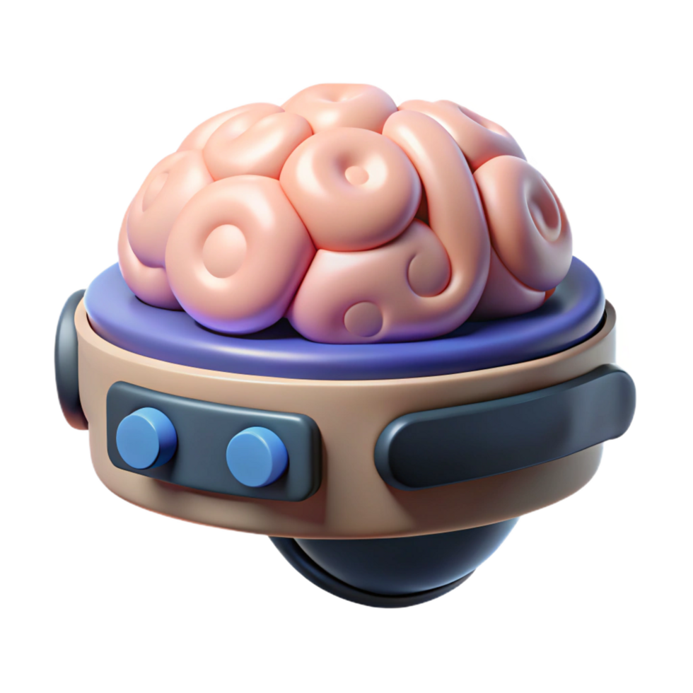 serene intense urban Brain-computer interface device NO BACKGROUND with Transparent Background. exclusive png