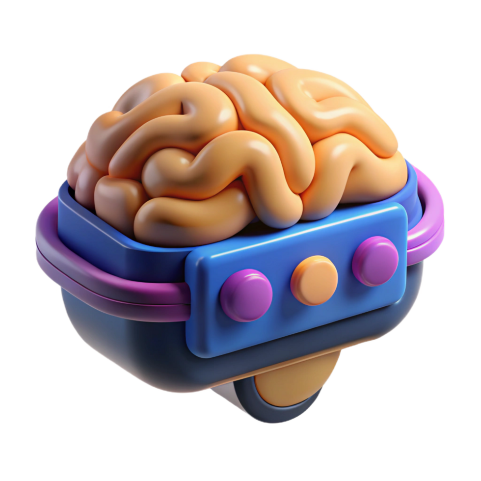serene gothic Brain-computer interface device NO BACKGROUND with Transparent Background. ultra HD png