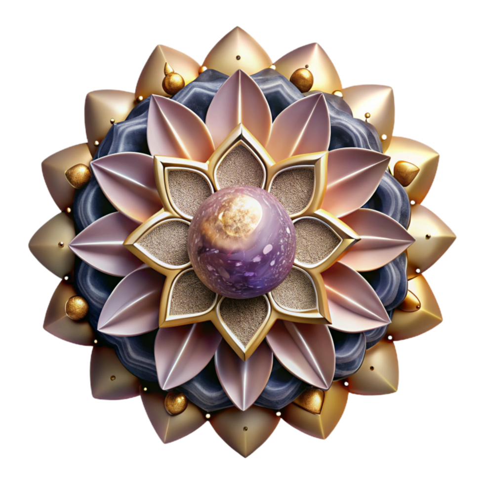 wonderful contemporary Gradient Mandala with Smooth Transitions Beige Isolated Element exclusive png