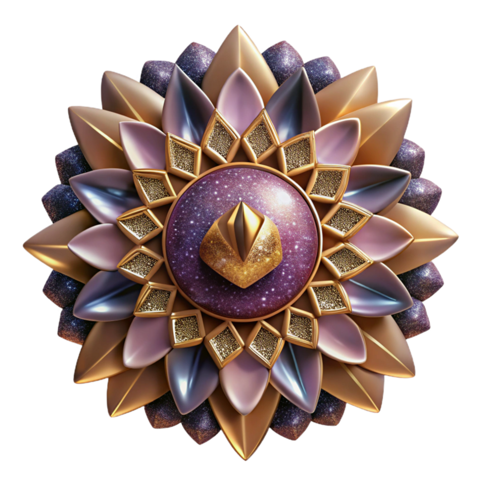 impressive modern Gradient Mandala with Smooth Transitions Beige Isolated Element exclusive png