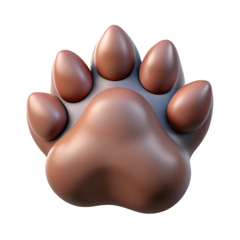 gorgeous notable A realistic illustration of a werewolf paw print. NO BACKGROUND with Transparent Background. png