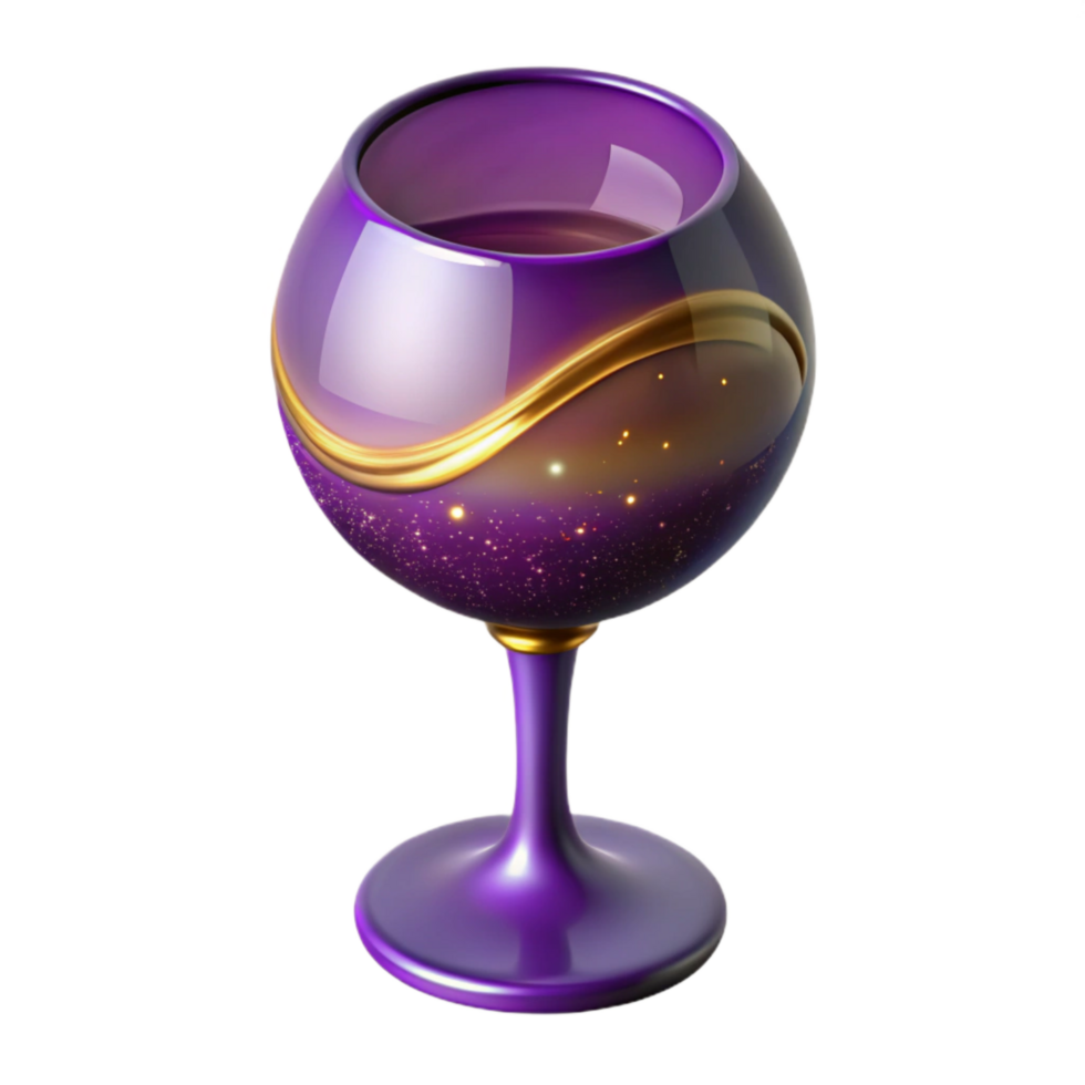 beautiful creative Grape Purple Wine Glass Isolated Element authentic png