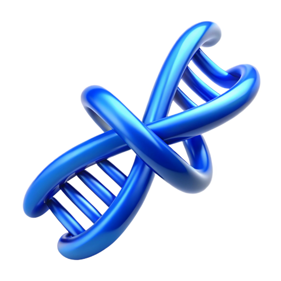 glorious coastal A DNA double helix, glowing blue. NO BACKGROUND with Transparent Background. ultra HD png