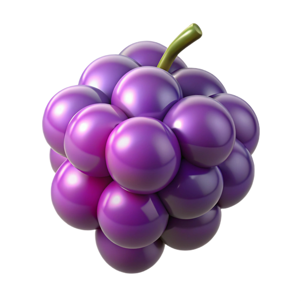 mesmerizing signature A single grape, deep purple and glistening. NO BACKGROUND with Transparent Background. png